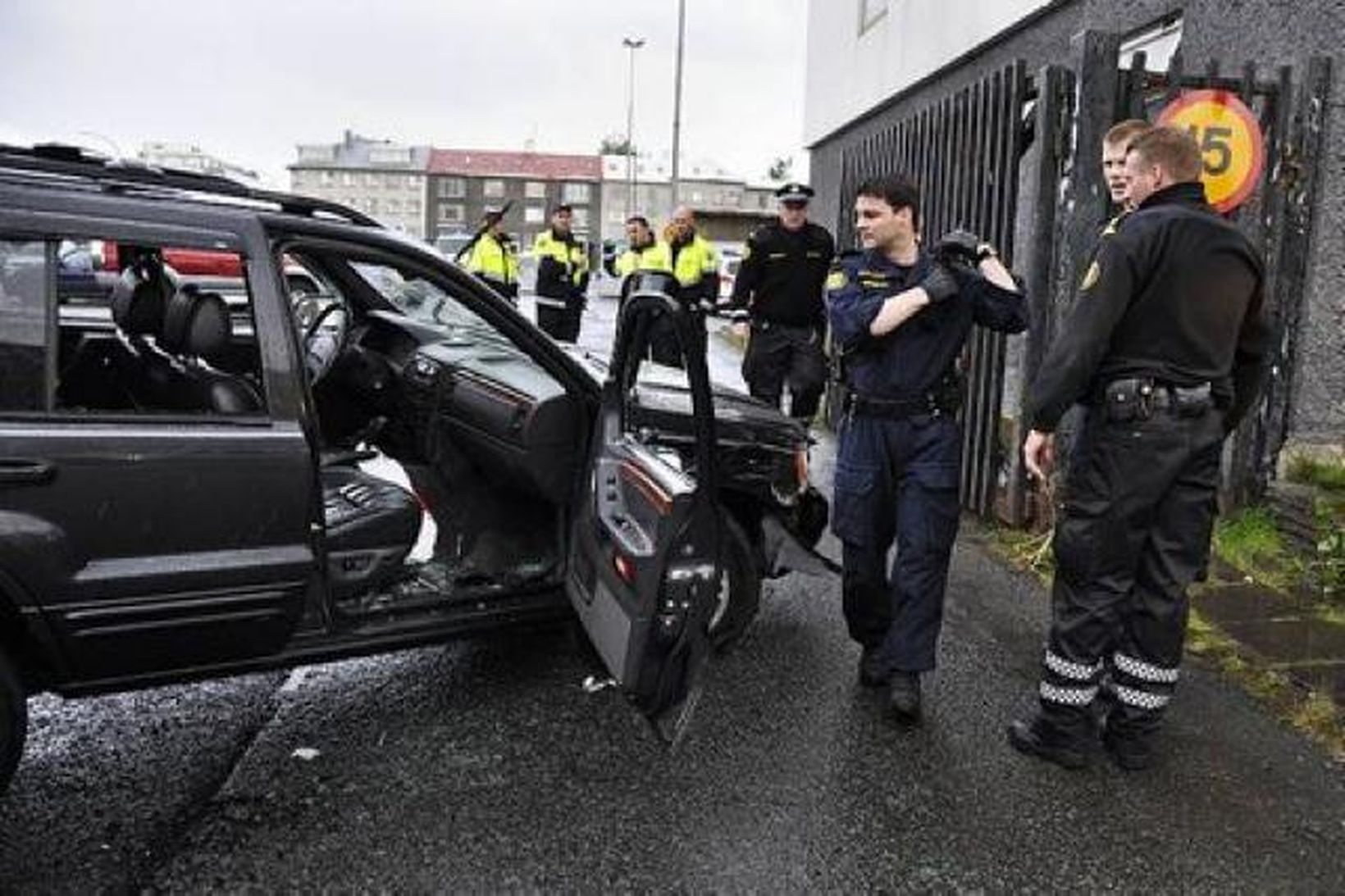 Lögreglan stöðvaði för mannsins við port lögreglustöðvarinnar á Hlemmi.