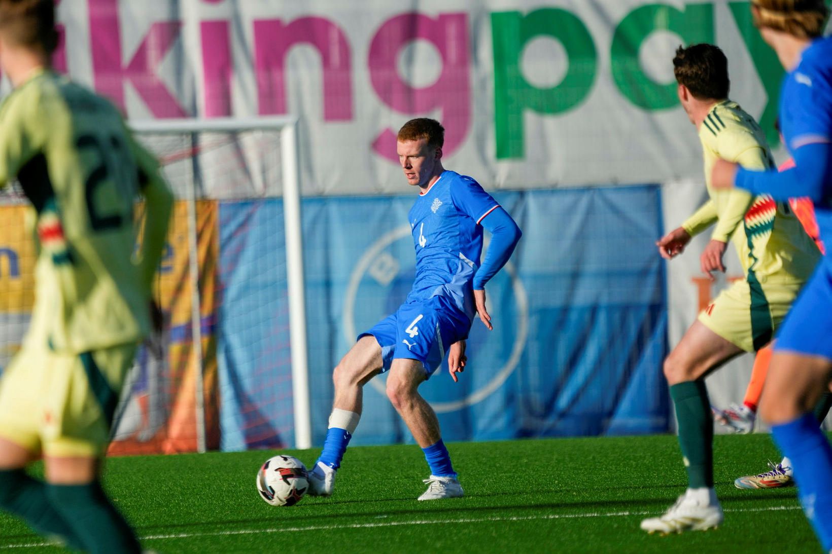 Logi Hrafn Róbertsson í leik með íslenska U21-árs landsliðinu.