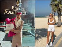 Valentína Björk Hauksdóttir flutti til Dubai til að starfa sem flugfreyja hjá Emirates.