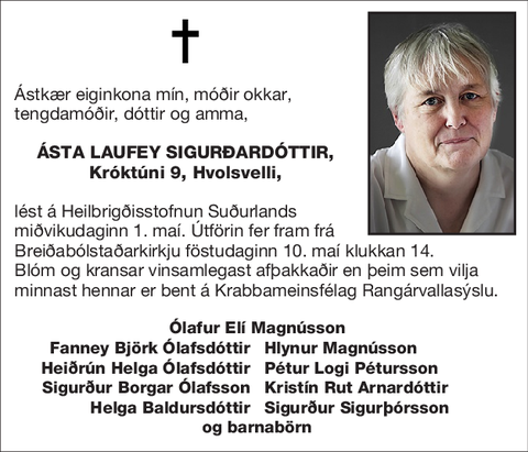 Ásta Laufey Sigurðardóttir,