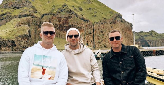 Egill Einarsson, Auðunn Blöndal og Steinþór Hróar Steinþórsson, þríeykið úr FM95BLÖ.