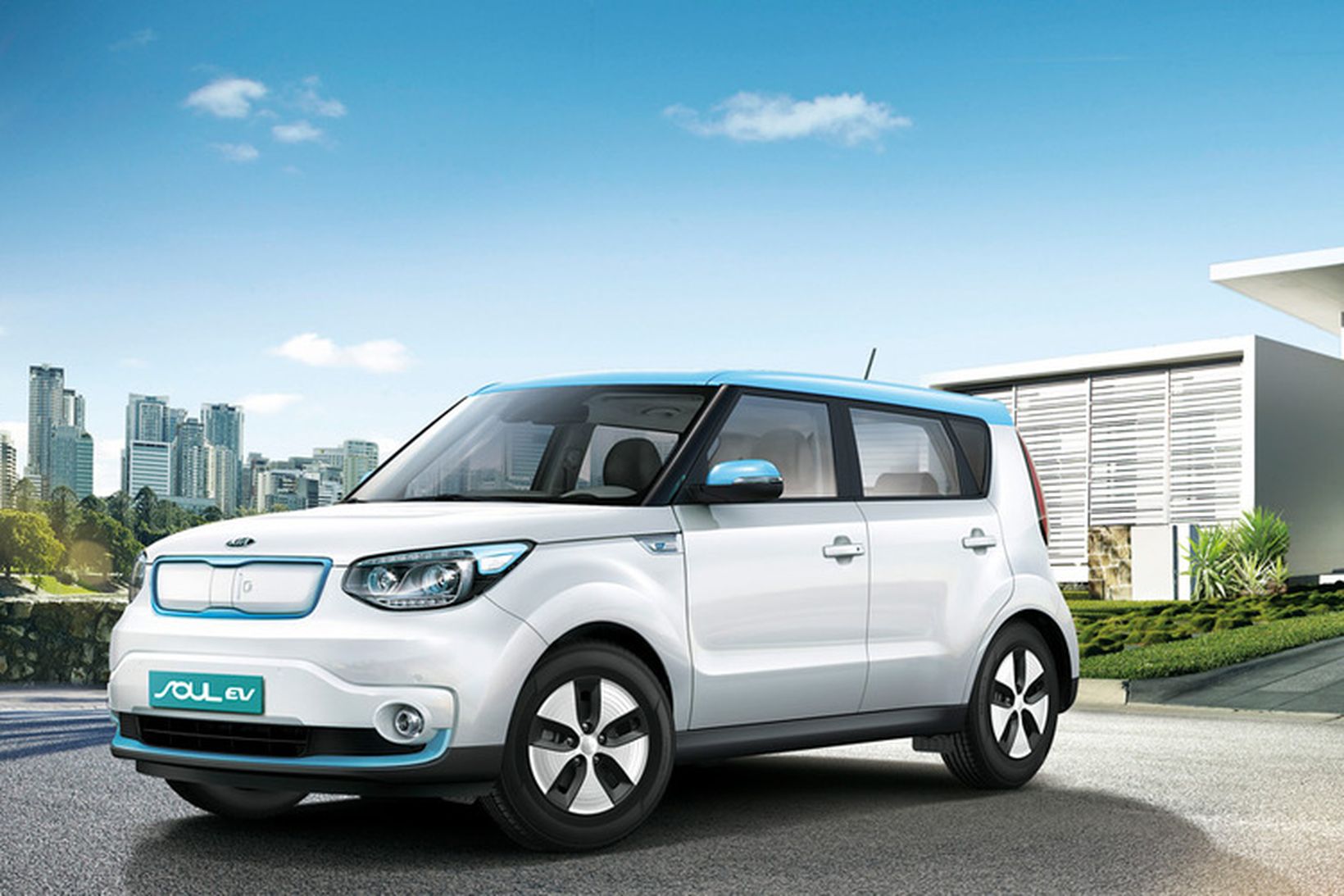 Rafbíllinn Kia Soul EV.