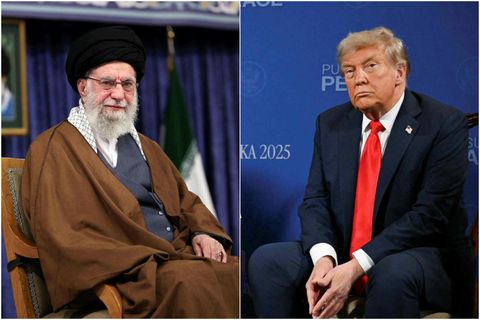Ayatollah Ali Khamenei og Donald Trump.
