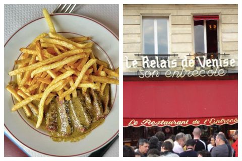 Veitingarsaðurinn Relais de l&#8217;Entrecote í París er frægur fyrir grænu leyndardómsfullu sósuna.