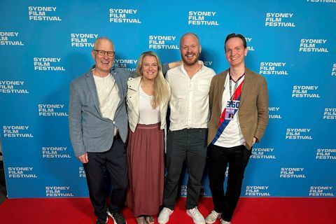 Viðar Gylfason, Freydís Bjarnadóttir, Kári Viðarsson og Logi Sigursveinsson á Sydney Film Festival í Ástralíu.