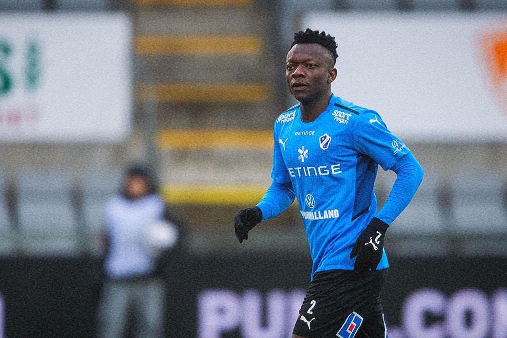 Thomas Boakye í leik með Halmstad.