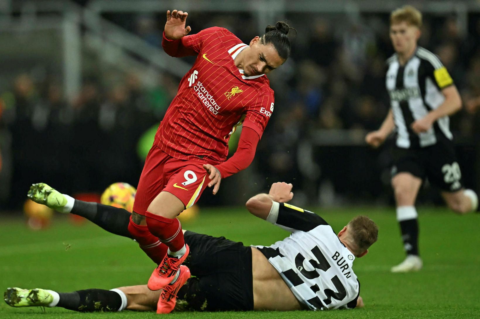 Darwin Núnez átti erfitt kvöld gegn Newcastle.