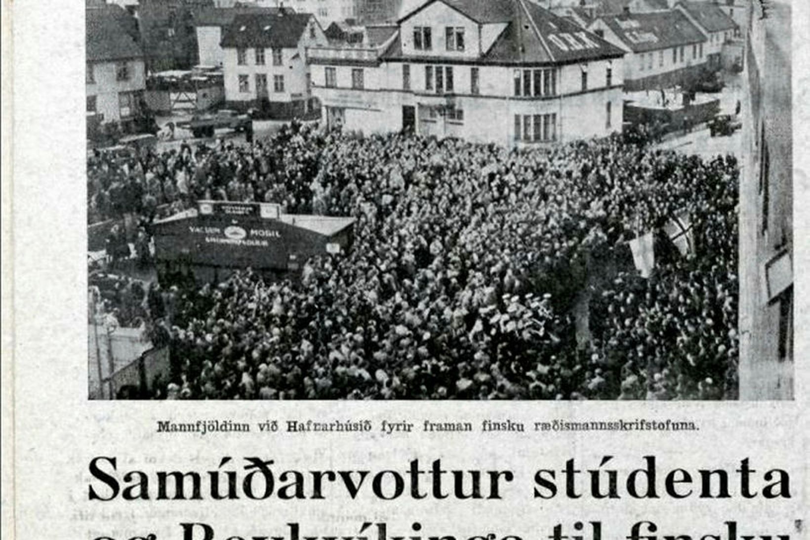 Íslendingar sýndu Finnum mikinn stuðning 1. des. 1939.
