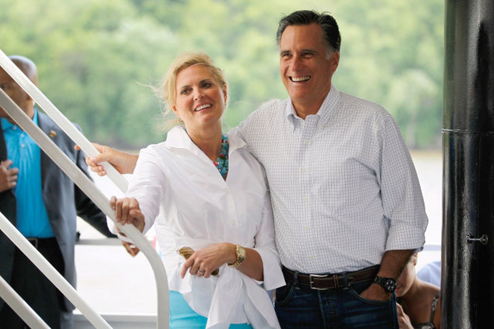 Ann Romney og Mitt Romney á góðri stundu.