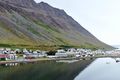 Kláfur Fyrirtækið Eyrarkláfur áformar að setja upp kláf sem gangi frá þéttbýlinu á Ísafirði upp á Eyrarfjall ofan við bæinn sem er um 700 m hátt.