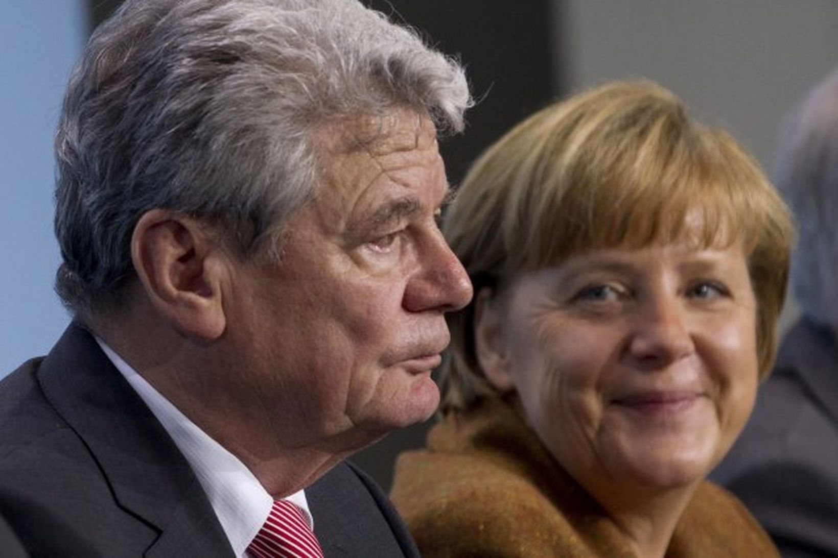 Forseti Þýskalands, Joachim Gauck, og kanslari landsins Angela Merkel.
