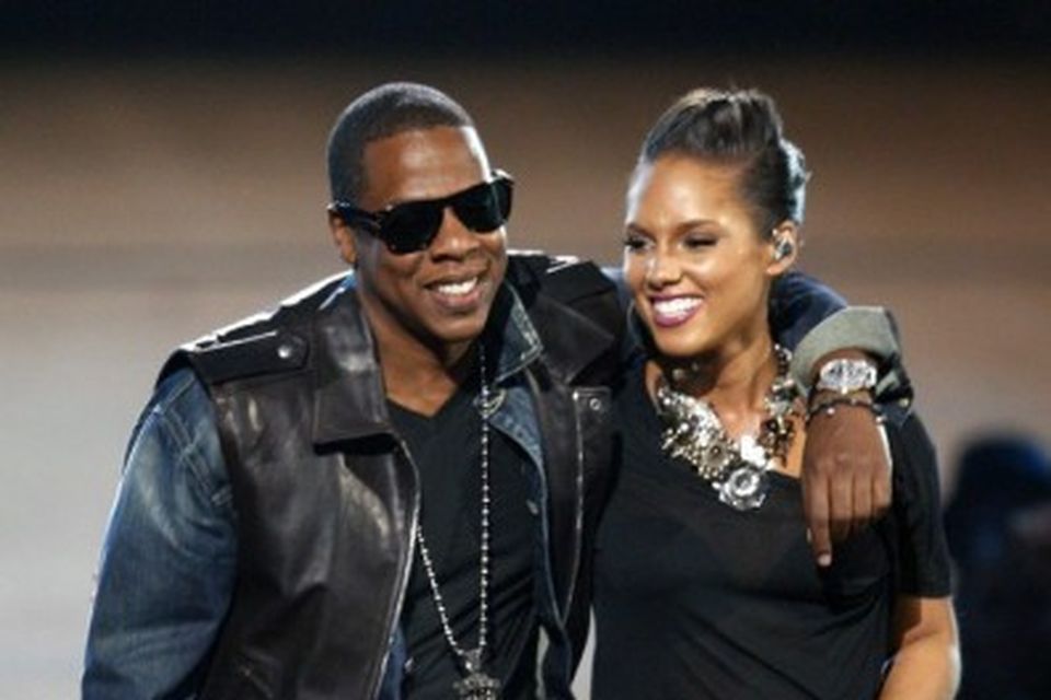 Alicia Keys og Jay-Z sungu saman.