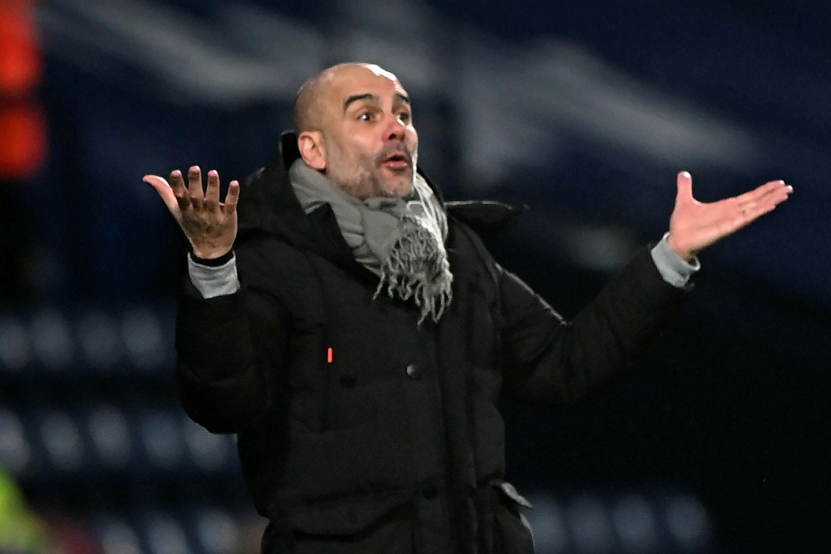 Pep Guardiola knattspyrnustjóri Manchester City.