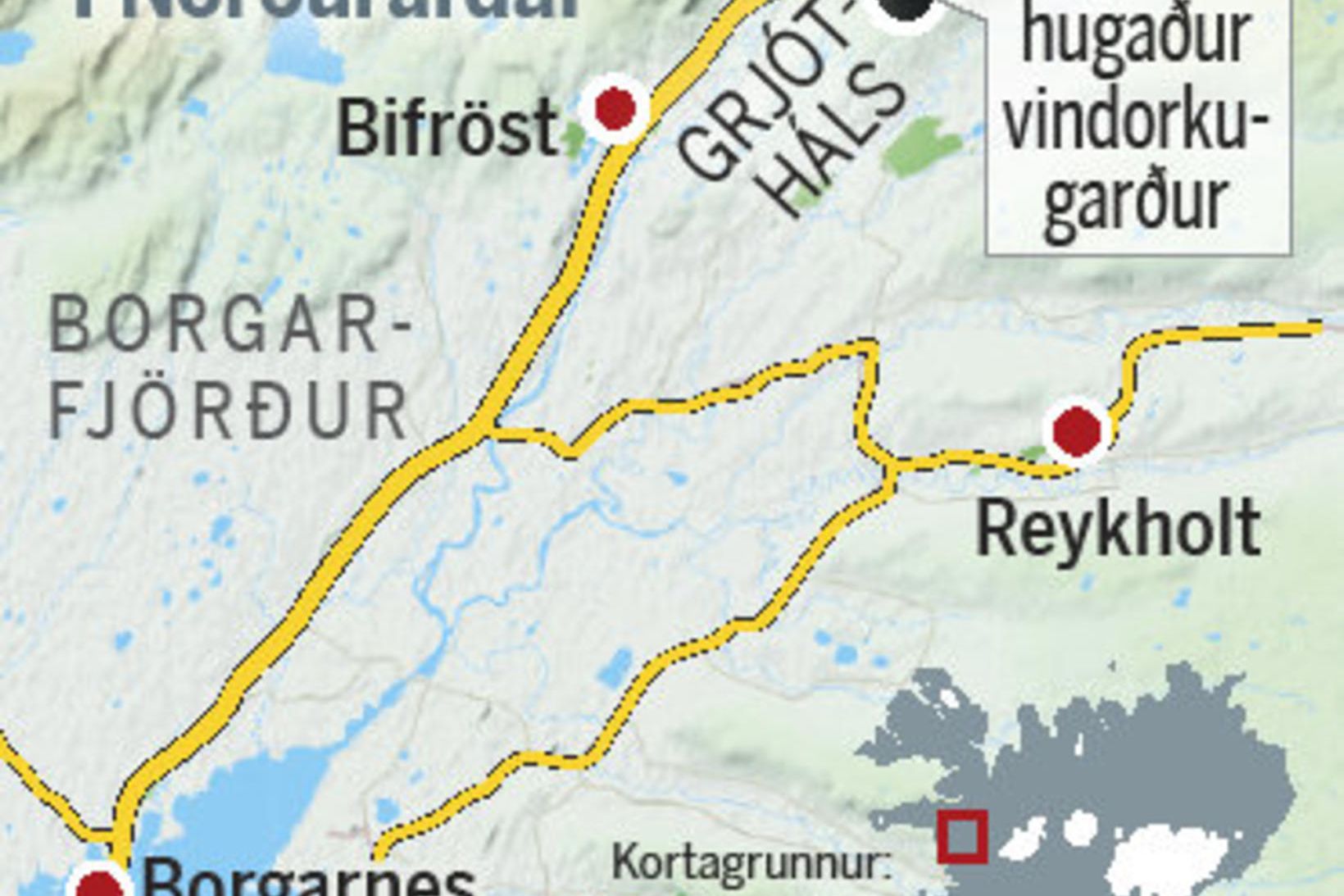 Grjótháls í Norðurárdal.