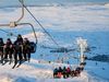 Skiers in Mt Bláfjöll.