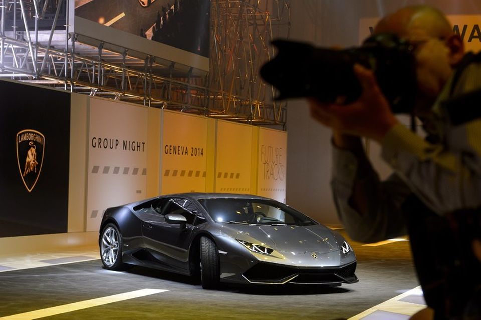Hinn nýi Lamborghini Huracan frumsýndur í Genf.