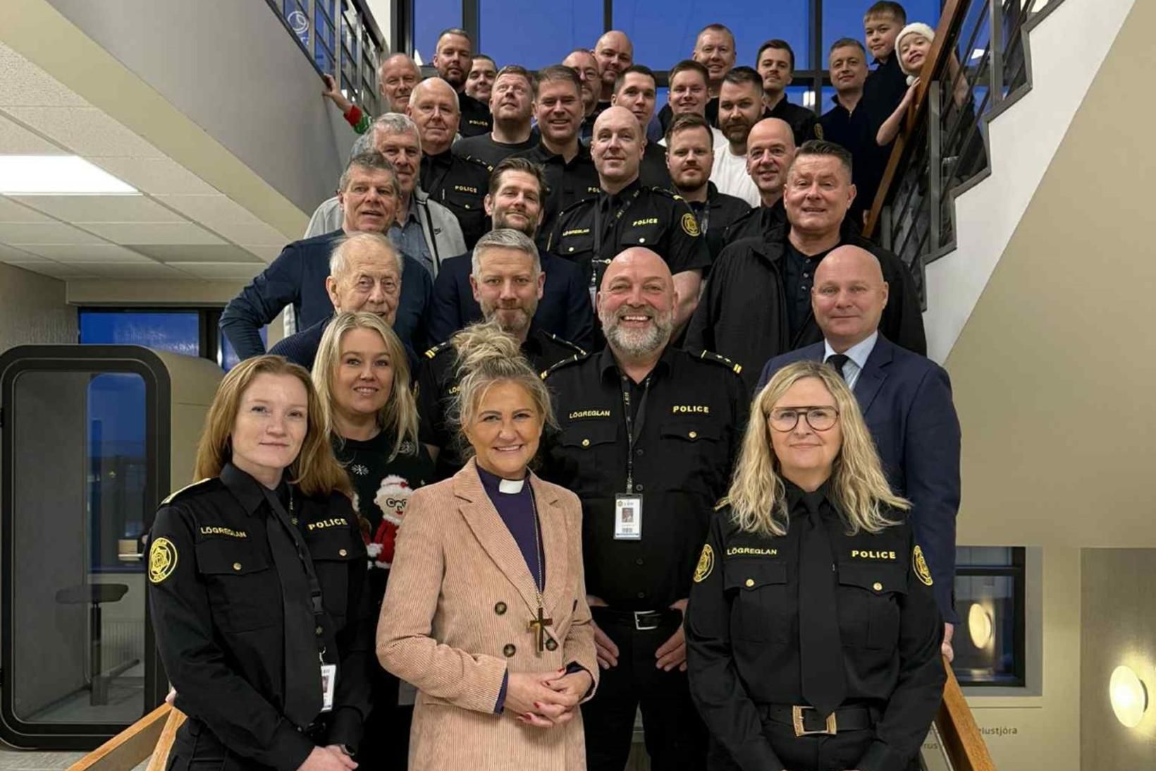 Biskupinn mætti á litlu jól lögreglunnar