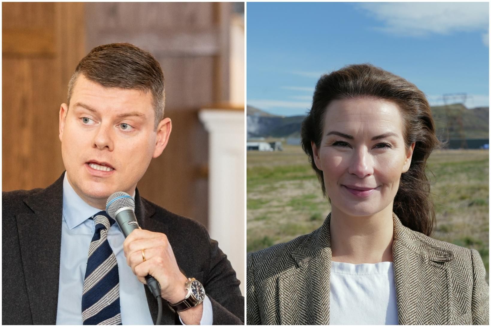 Stefán Einar Stefánsson og Sara Lind Guðbergsdóttir halda nú hvort …