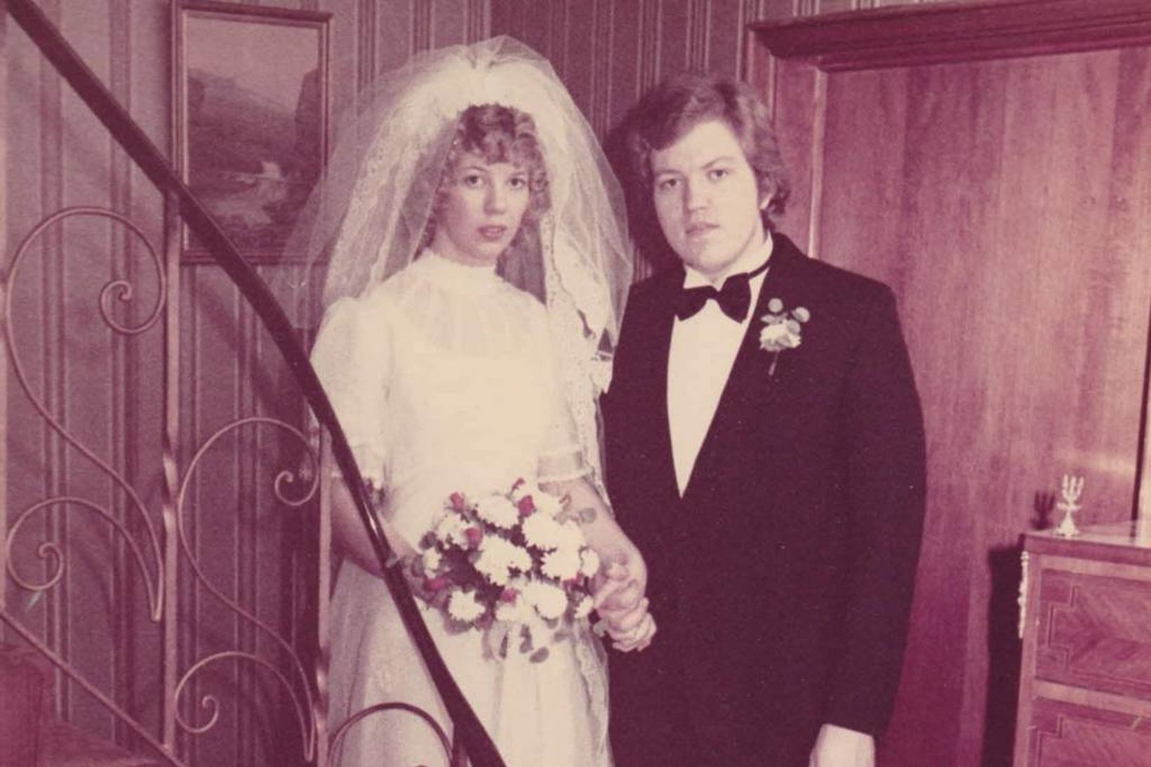 Kristinn og Anna Margrét á brúðkaupsdaginn.