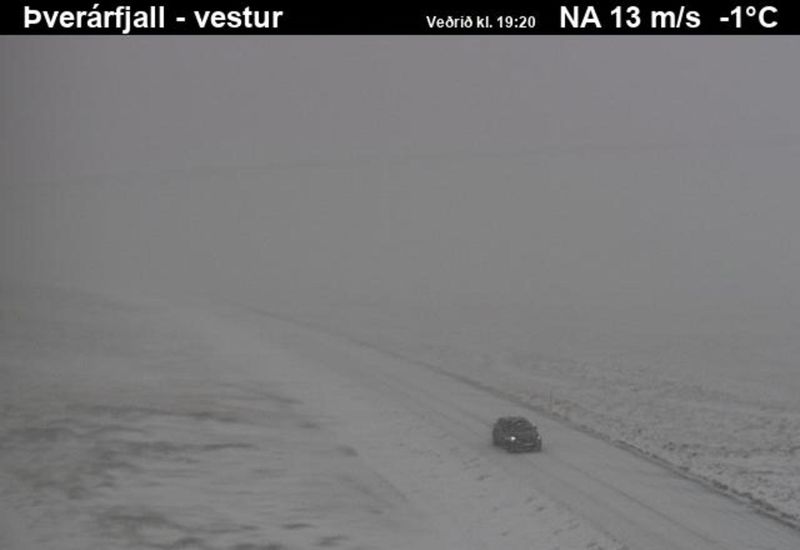 Visibility at Mt Þverárfjall is at its worst.
