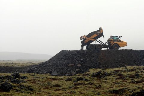 From earlier construction work on the defensive barriers.