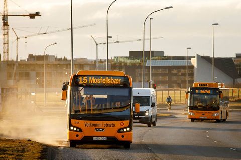 Bus rides are free today in Reykjavík.