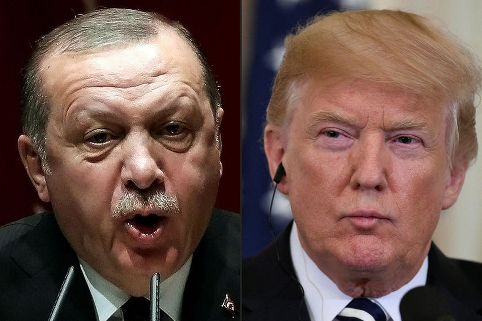 Recep Tayyip Erdogan Tyrklandsforseti og Donald Trump Bandaríkjaforseti deila um …
