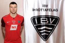 Hjörvar Daði Arnarsson stóð í marki ÍBV í dag.