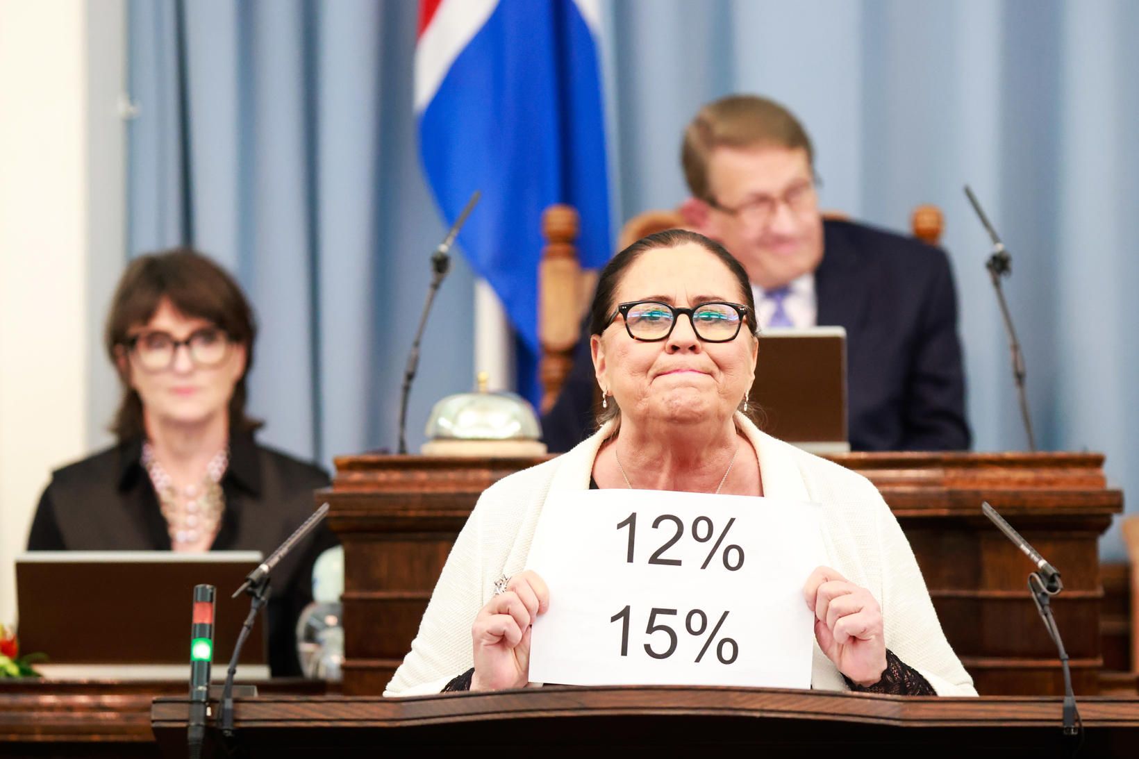 „12 til 15 prósent hækkun,“ hrópaði Inga Sæland, formaður Flokks …