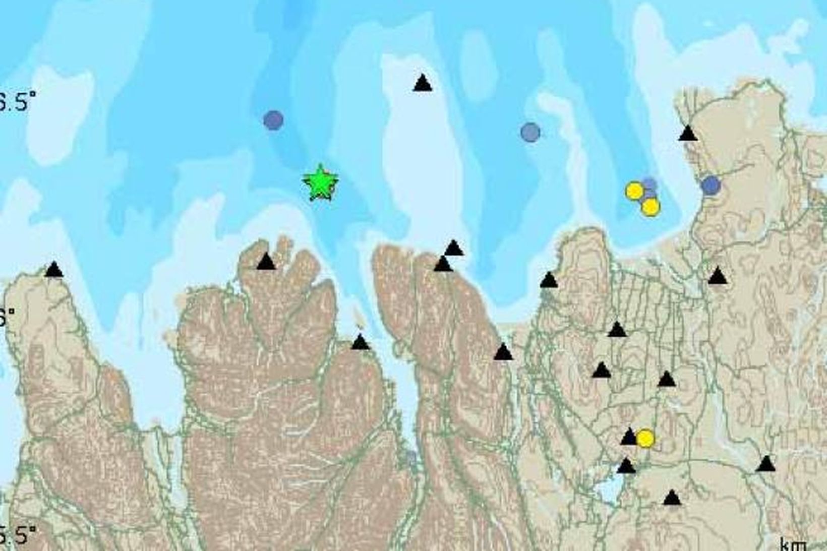 Skálftar hafa mælst norðvestur af Gjögurtá. Mynd fengin af vef …