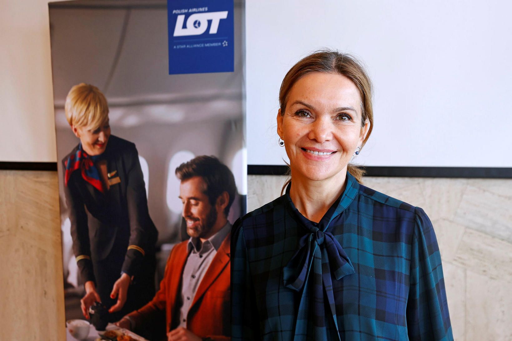 Ewa Lampart markaðsstjóri pólska ríkisflugfélagsins LOT, sem hóf um helgina …