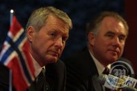 Jagland, utanríkisráðherra Noregs og Halldór Ásgr.