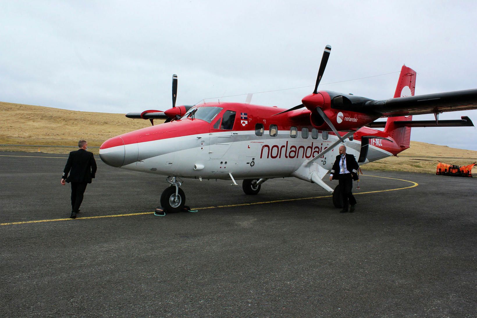 Twin Otter-vél Norlandair í Grímsey.