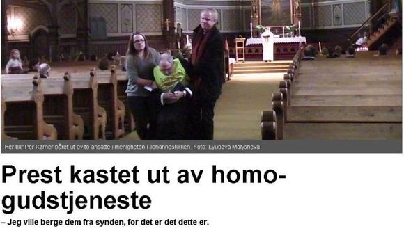 Mótmælaprestur borinn út