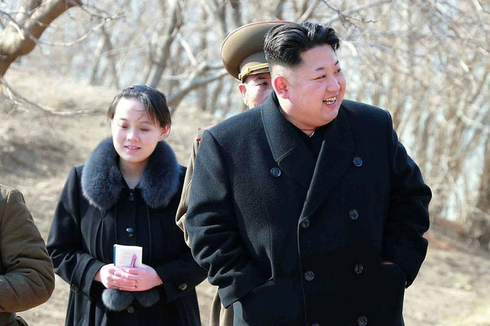 Kim Jong-un ásamt systur sinni Kim Yo-Jong.