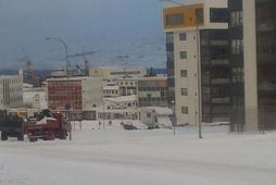 Mikill snjór er á Akureyri