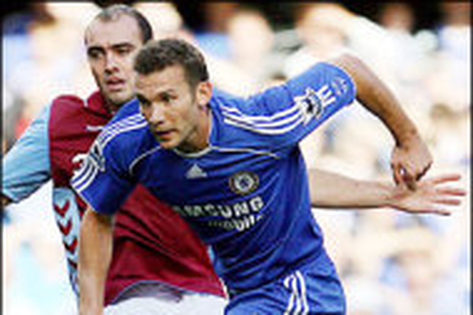 Andriy Shevchenko í leik með Chelsea gegn Aston Villa á …