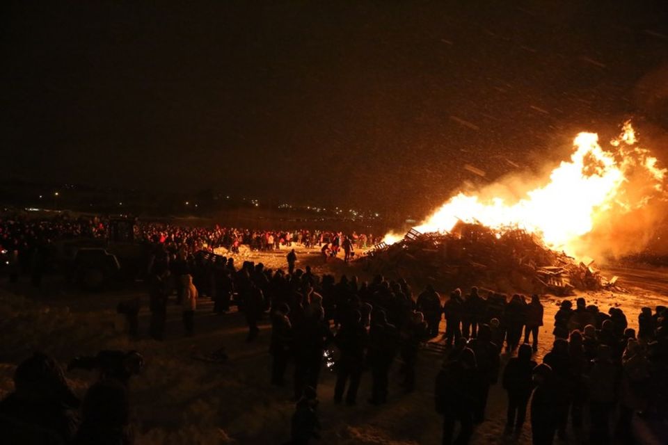 Áramótabrenna á Akureyri