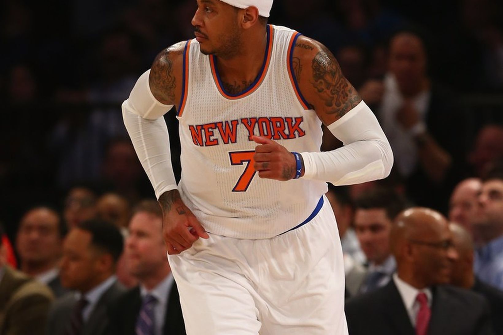 Carmelo Anthon7 og félagar í New York Knicks máttu bíta …