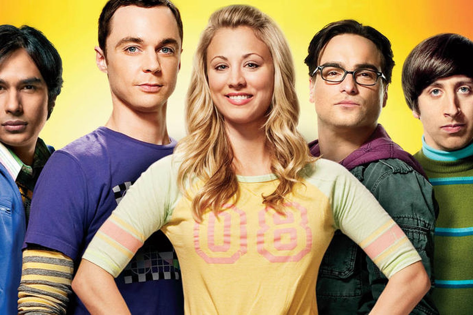 Aðalleikarar Big Bang Theory.