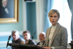 Kristrún ávarpaði þingheim eftir að tilkynnt var um að beita ætti 71. grein þingskaparlaga.