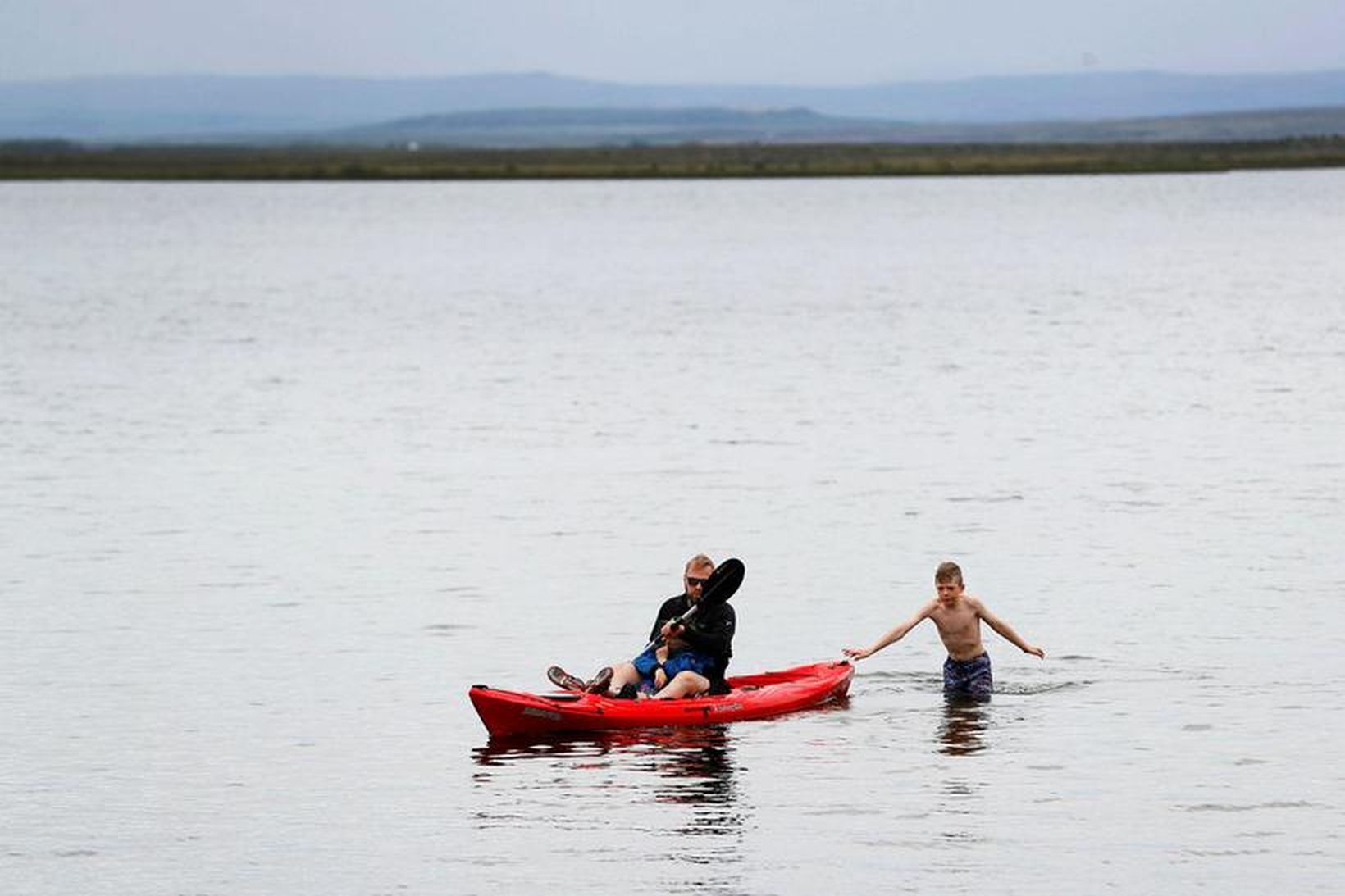 Hún hafði verið á kajak námskeiði en rak frá hópnum …