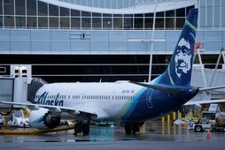 Boeing 737 Max 9 flugvélar Alaska Airlines og nokkurra annarra flugfélaga voru kyrrsettar eftir atvikið.