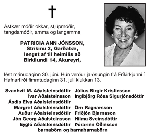 Patricia Ann Jónsson,