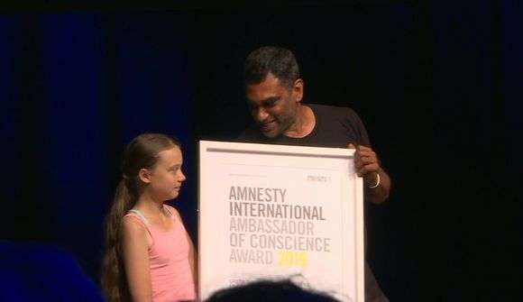 Thunberg samviskusendiherra Amnesty