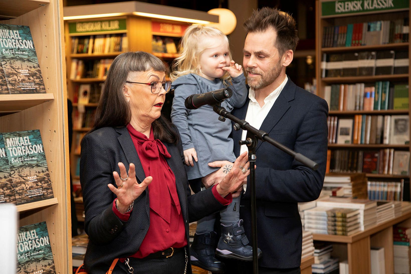 Hulda Fríða Berndsen, Ída dóttir Mikaels og Mikael Torfason.