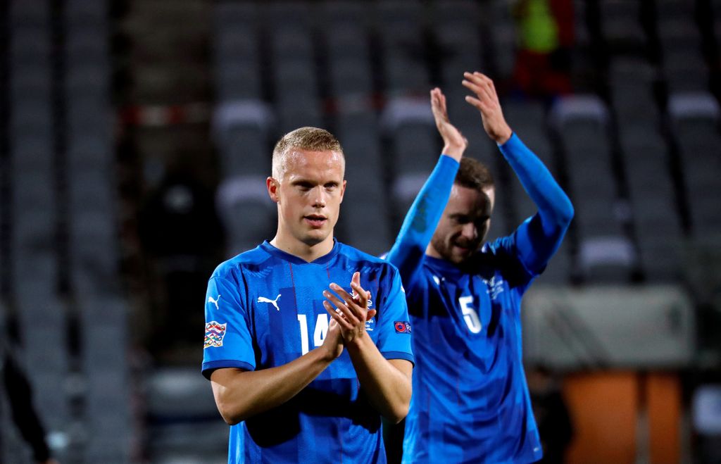 Landsliðið Hjörtur Hermannsson lék fjóra landsleiki í haust og var í byrjunarliðinu í báðum leikjum Íslands og Englands í Þjóðadeildinni.