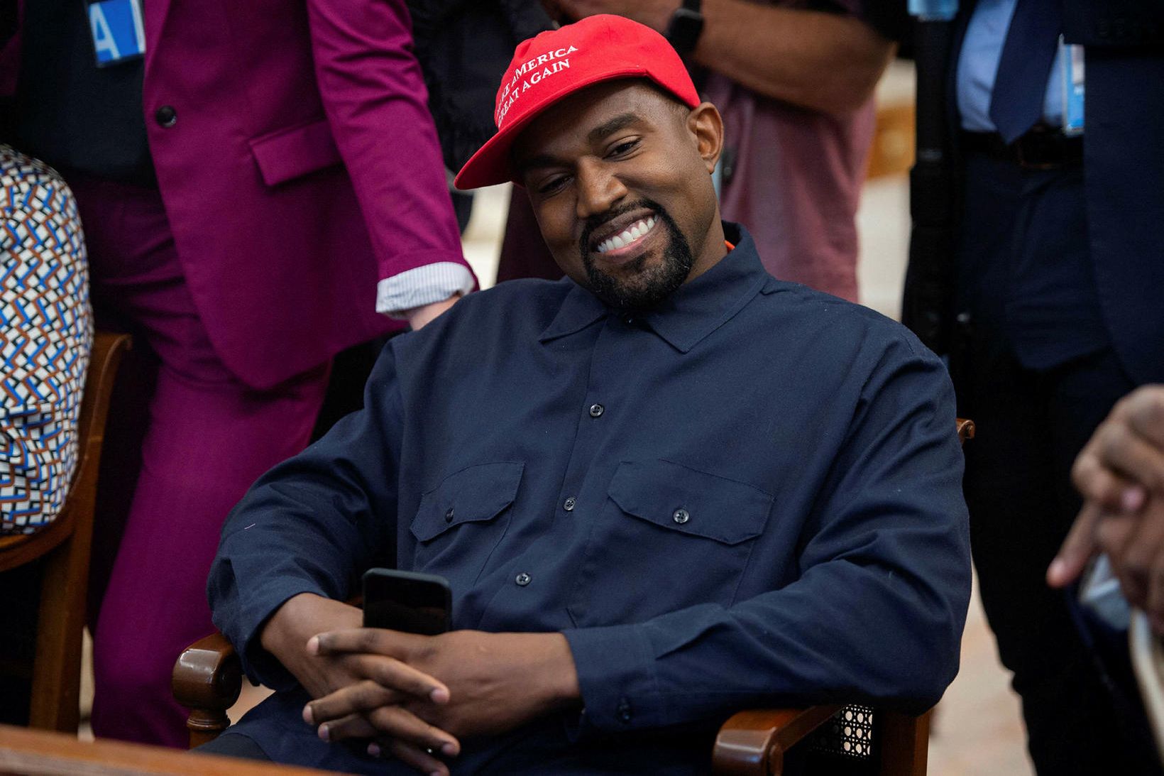 Kanye West er mættur með börnunum sínum fjórum í frí …