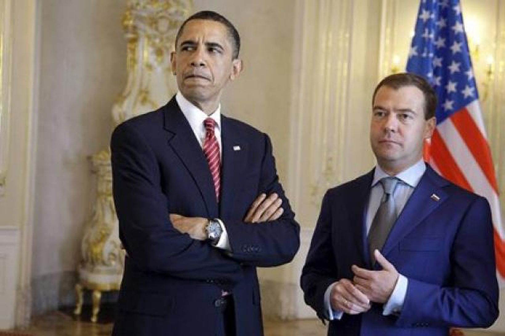 Barack Obama og Dmitrí Medvedev