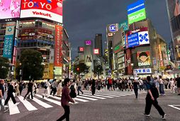 Gatnamótin frægu við Shibuya í Tókýó.